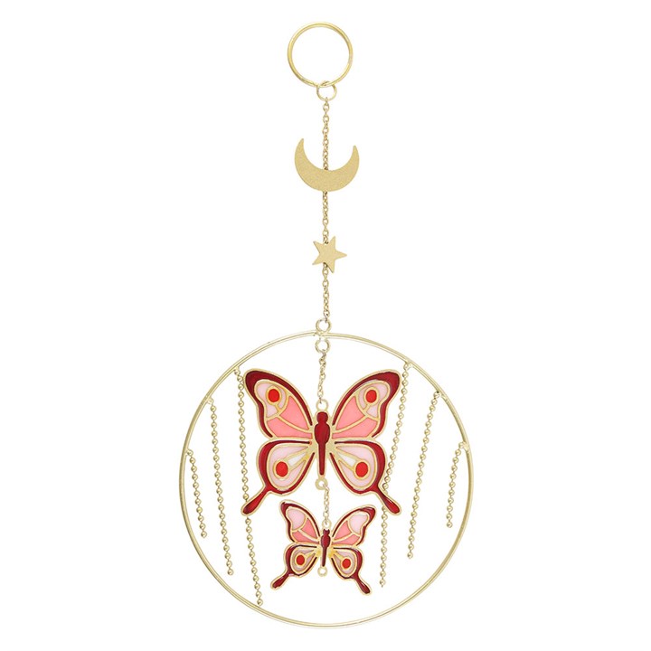 Pink Butterfly Hanging Decoration N/A