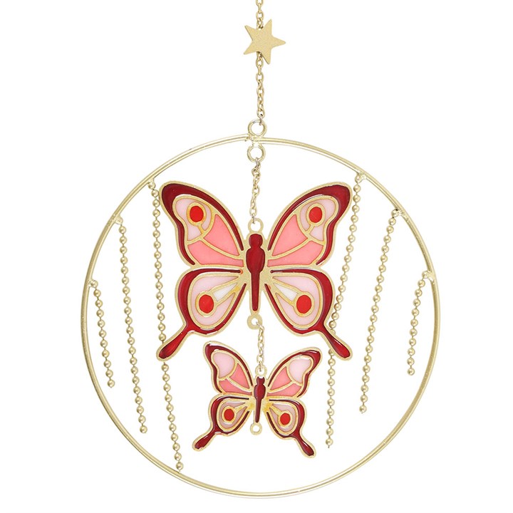 Pink Butterfly Hanging Decoration N/A