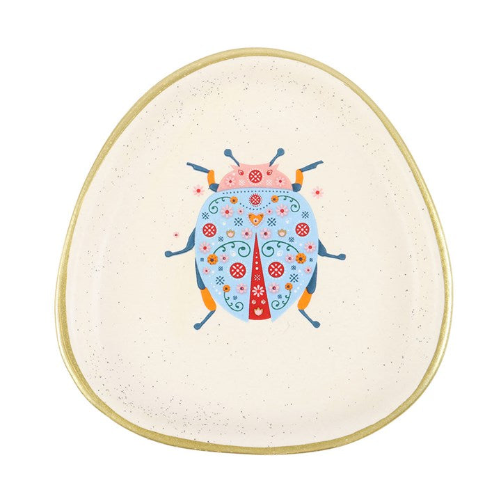 Floral Ladybird Trinket Dish N/A