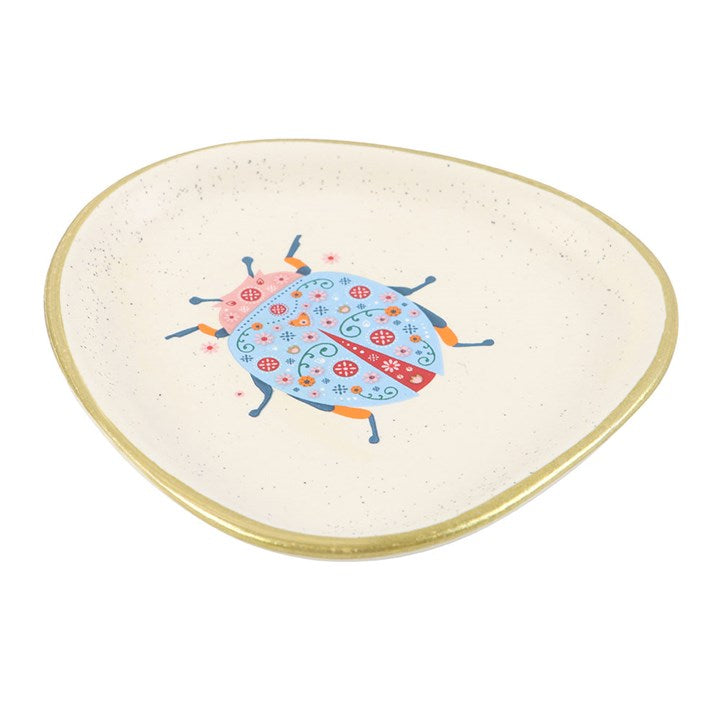 Floral Ladybird Trinket Dish N/A