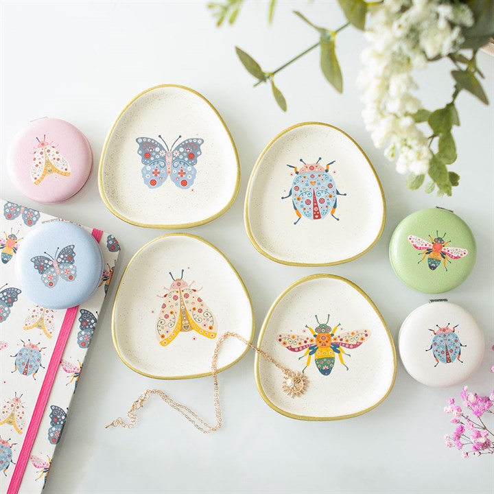 Floral Ladybird Trinket Dish N/A