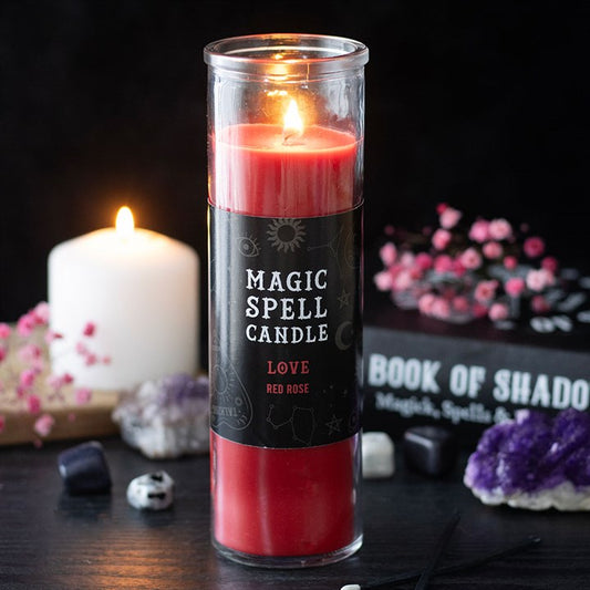 Love Red Rose Magic Spell Tube Candle N/A