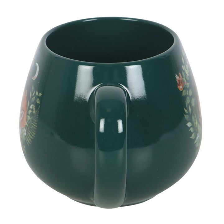 Green Sleeping Fox Rounded Mug N/A