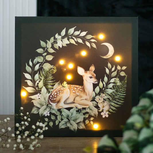 Fawn Light Up Canvas Plaque N/A