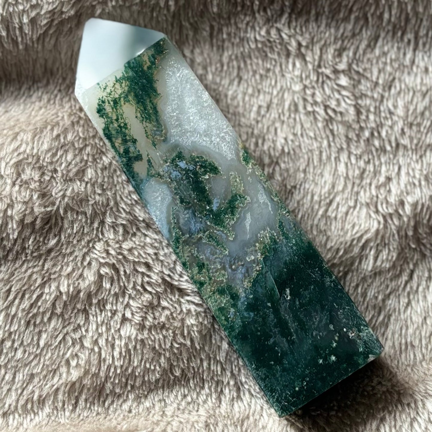 Moss agate tower