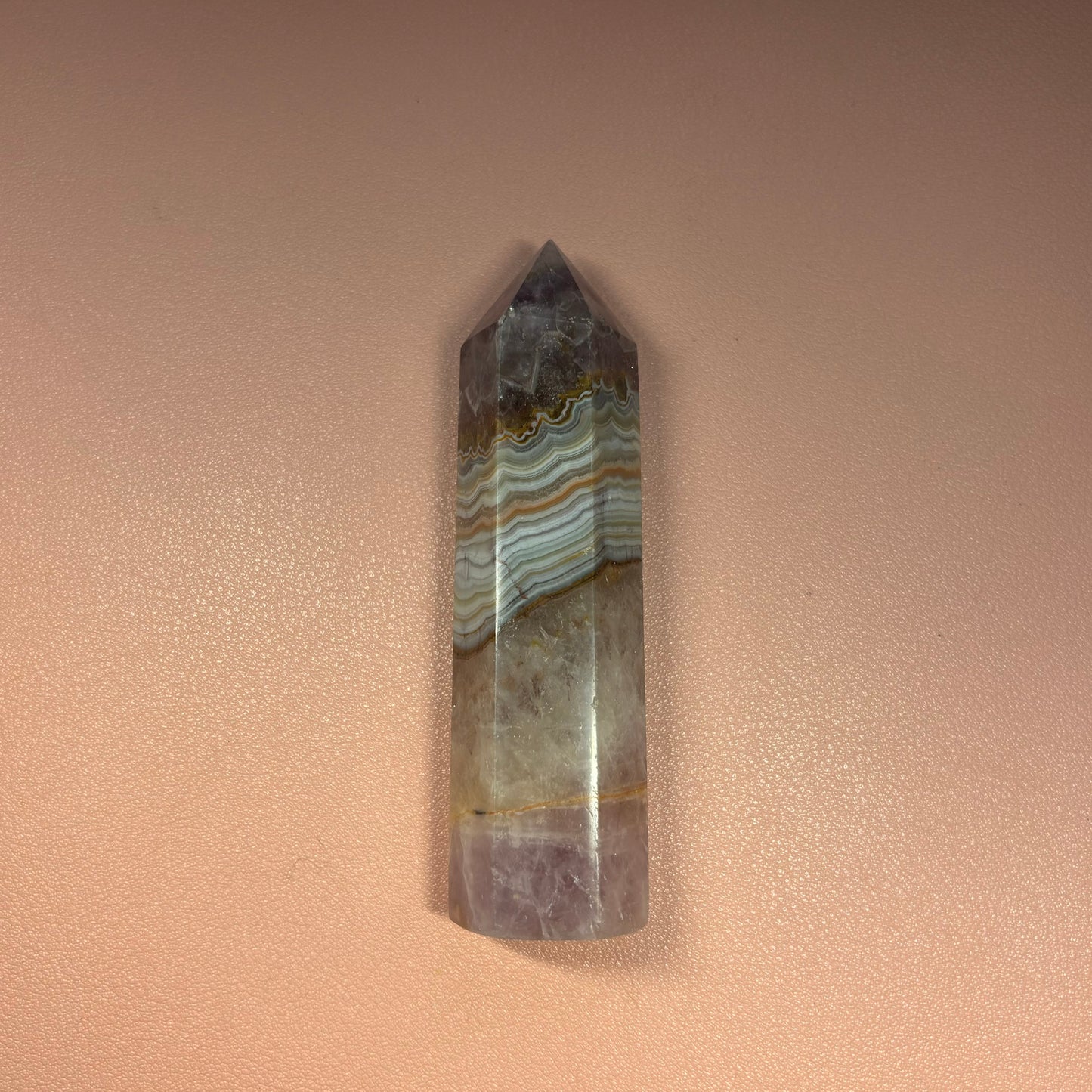 Amethyst crazy lace agate tower