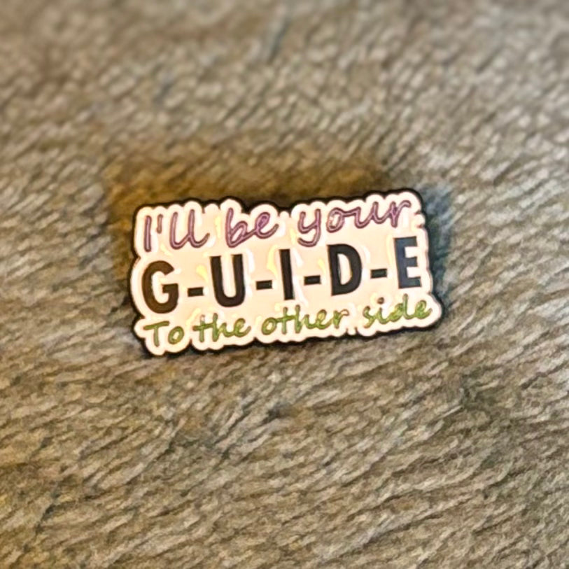 I’ll be your guide beetlejuice style Enamel pin