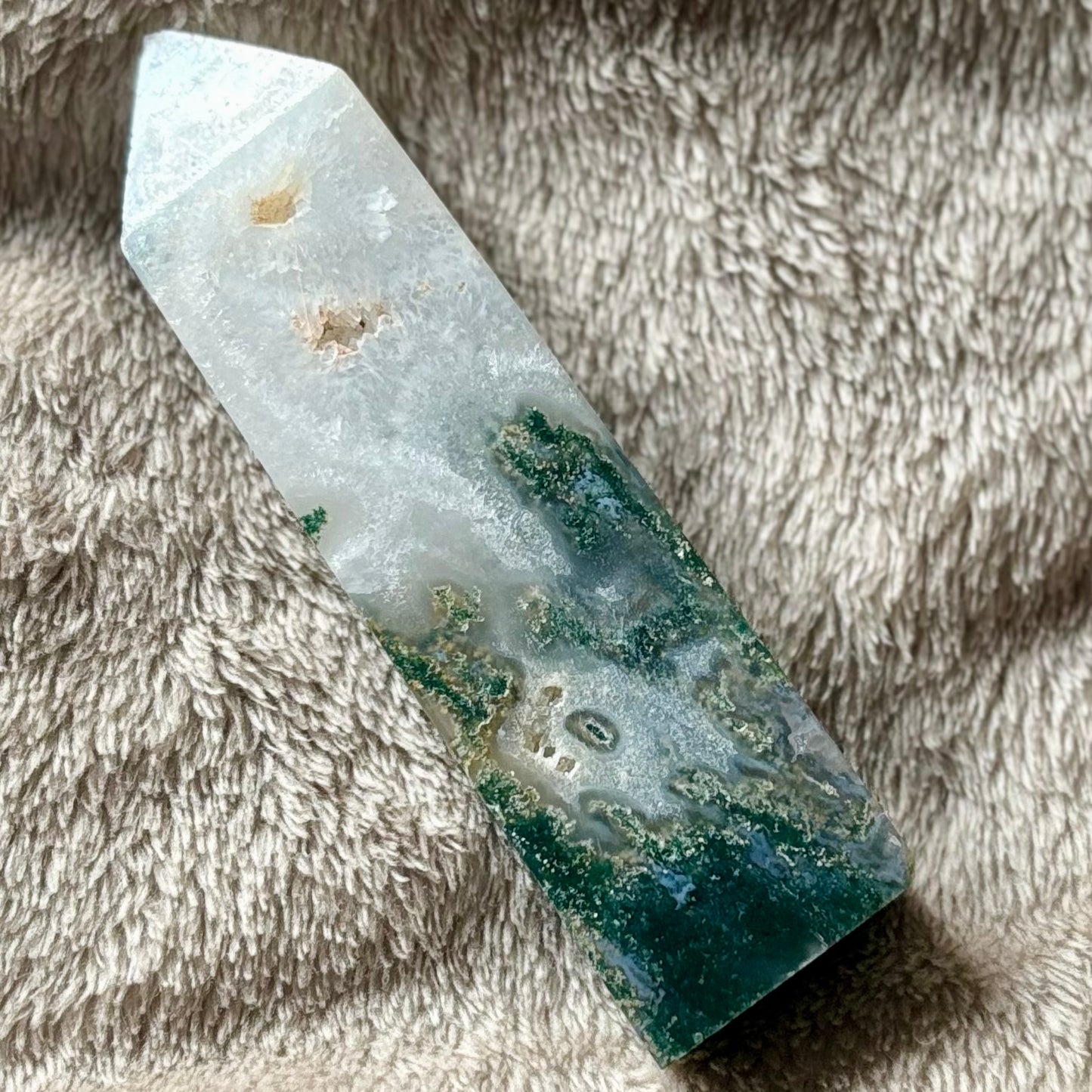 Moss agate tower