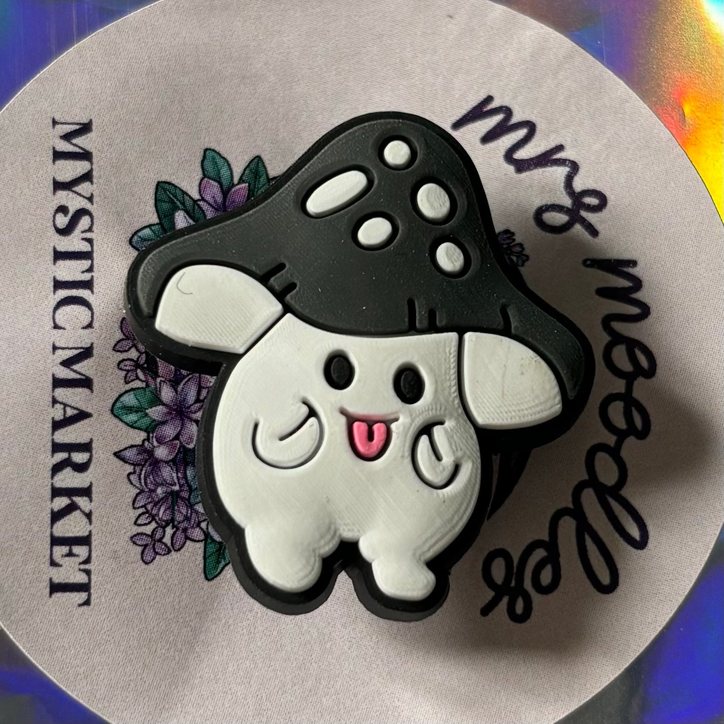 Friendly mushroom croc charm