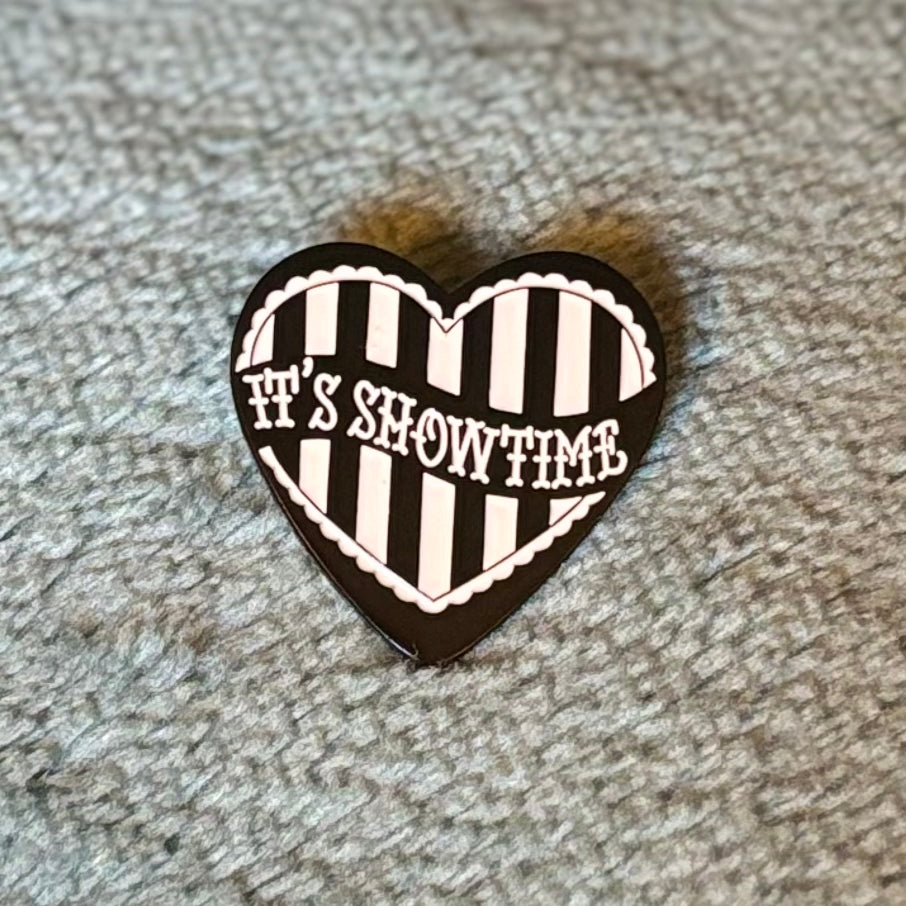 Showtime Beetlejuice style enamel pin