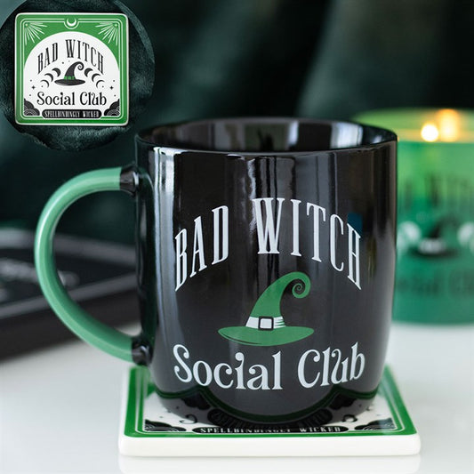 Bad Witch Social Club Mug and Coaster Set N/A