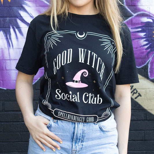 Pink Good Witch Social Club Unisex T-shirt Size M N/A