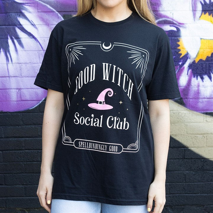 Pink Good Witch Social Club Unisex T-shirt Size M N/A