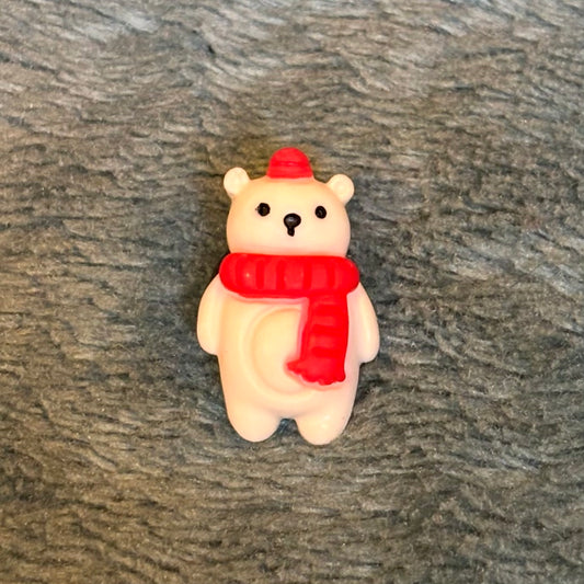 Winter bear Christmas croc charm