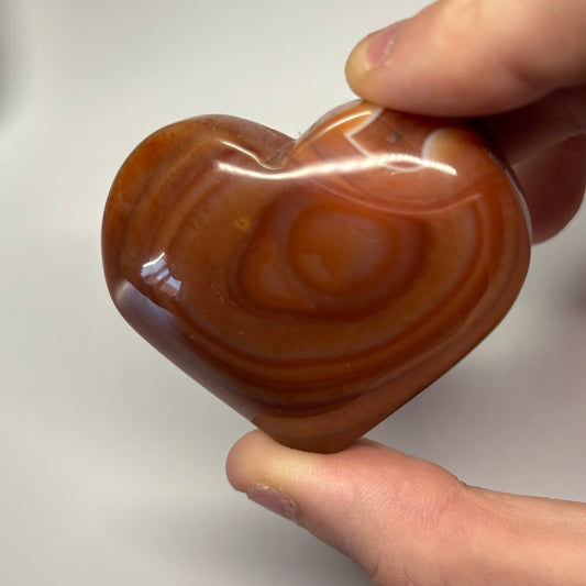 Carnelian, Crystal, Heart Crystal, Frontal