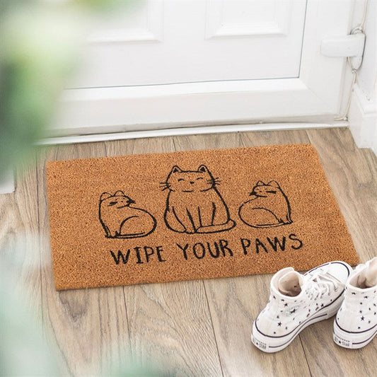 Natural Wipe Your Paws Cat Doormat N/A