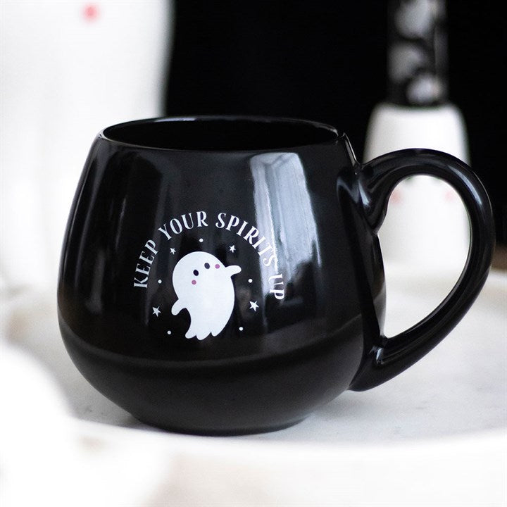 Keep Your Spirits Up Rounded Ghost Mug N/A