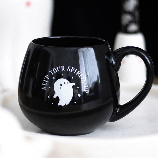Keep Your Spirits Up Rounded Ghost Mug N/A