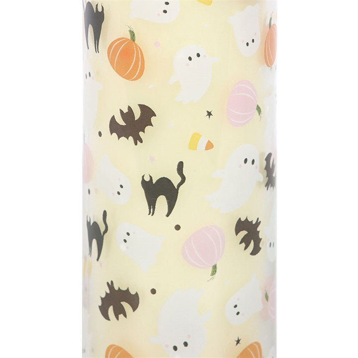 Sweet and Spooky Print Candy Corn Tube Candle N/A