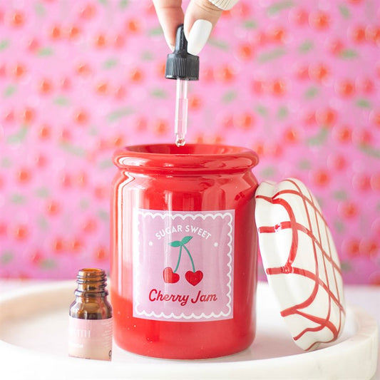 Cherry Jam Jar Oil Burner and Wax Warmer N/A