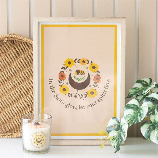 Let Your Spirit Flow Framed Wall Art Print Front White Yellow
