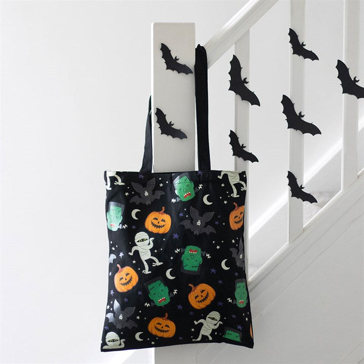 Monster Mash Print Polycotton Tote Bag N/A