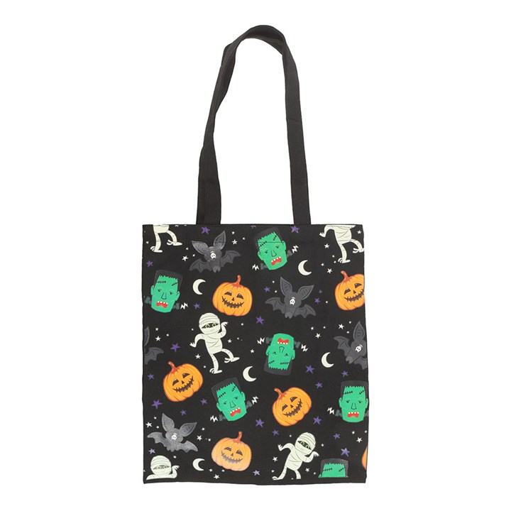 Monster Mash Print Polycotton Tote Bag N/A