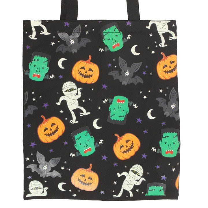Monster Mash Print Polycotton Tote Bag N/A