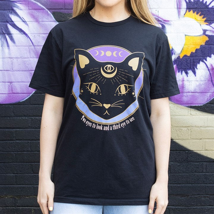 Mystic Mog Black Cat Unisex T-shirt Size XXL N/A