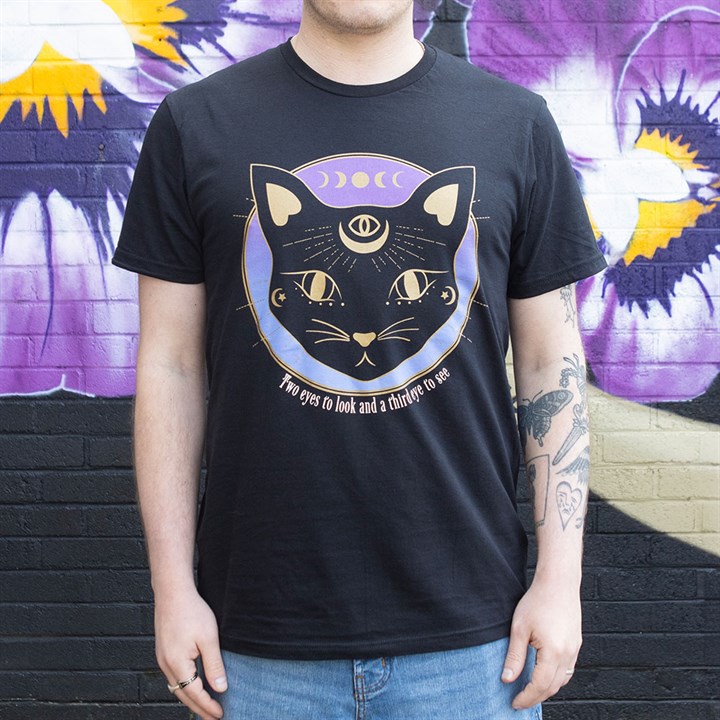 Mystic Mog Black Cat Unisex T-shirt Size XXL N/A