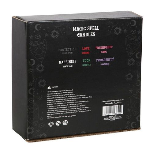 Magic Spell Candle Jar Gift Set Back Black White