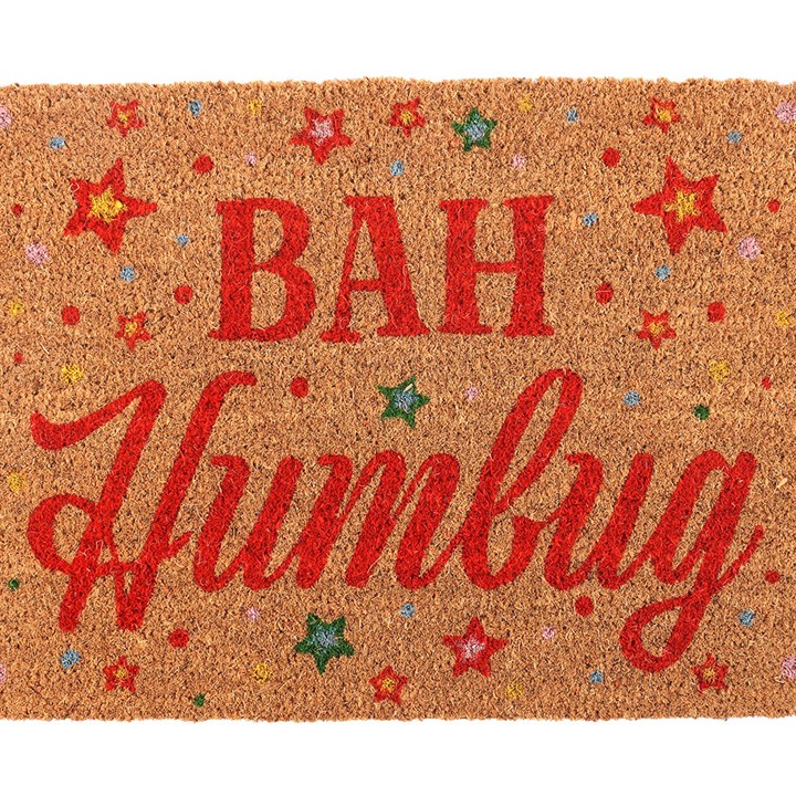 Natural Bah Humbug Christmas Doormat N/A