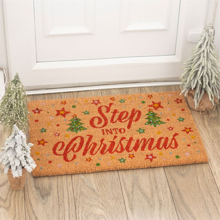 Natural Step Into Christmas Doormat N/A