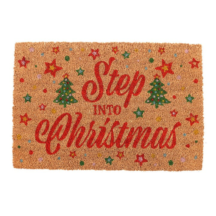 Natural Step Into Christmas Doormat N/A