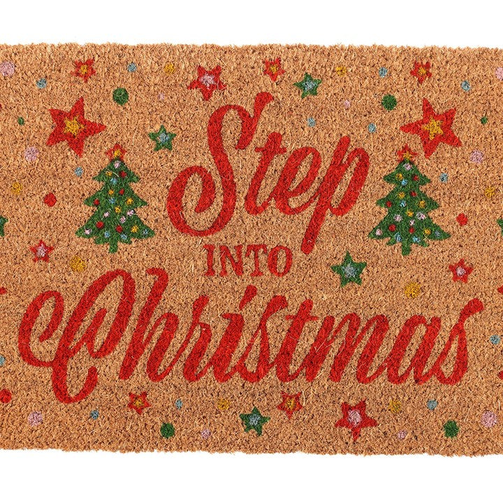 Natural Step Into Christmas Doormat N/A