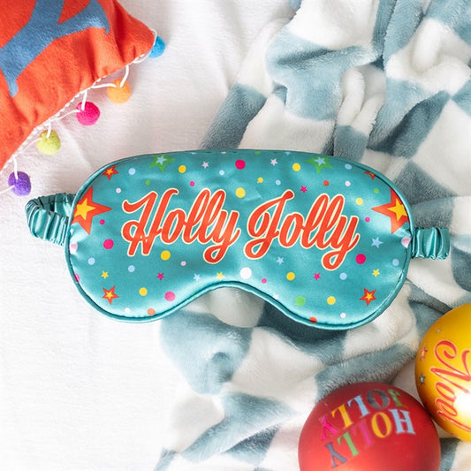 Holly Jolly Satin Sleep Mask N/A