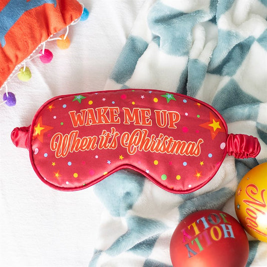Wake Me Up When It’s Christmas Satin Sleep Mask N/A