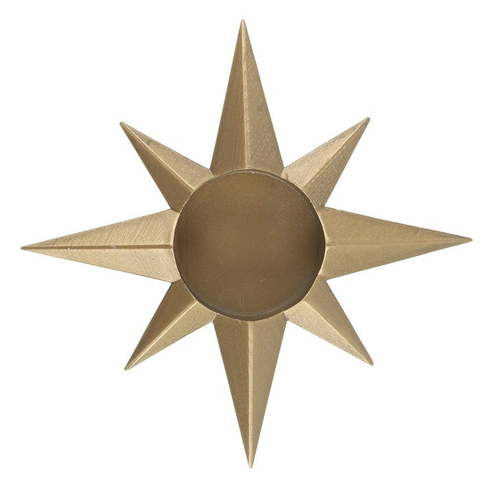 Gold Star Tealight Candle Holder N/A