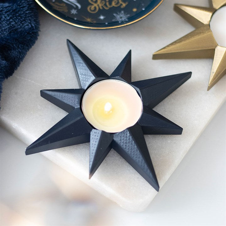 Navy Star Tealight Candle Holder N/A