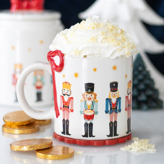 Nutcracker Print Mug with Bow N/A