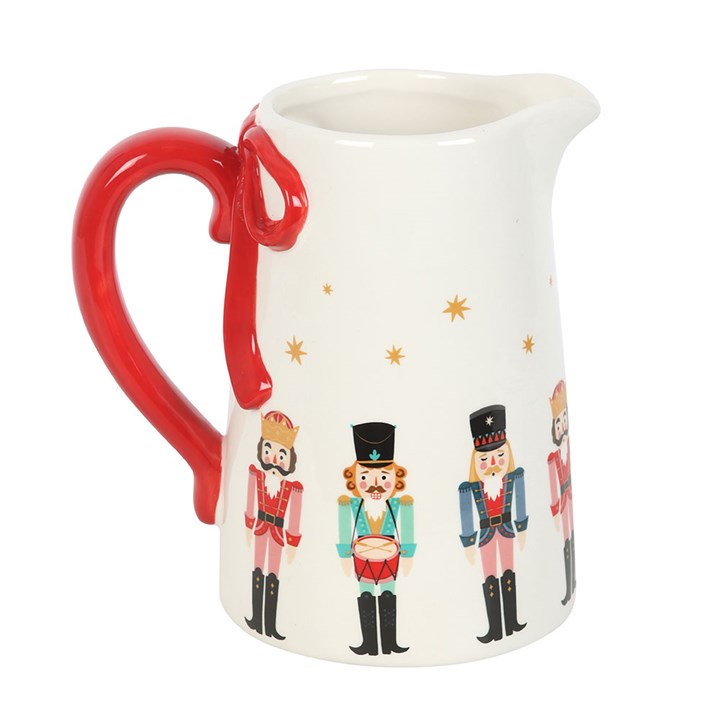 Nutcracker Ceramic Flower Jug with Bow N/A