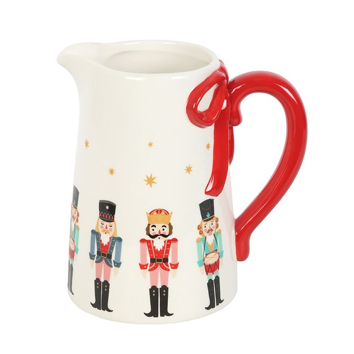 Nutcracker Ceramic Flower Jug with Bow N/A
