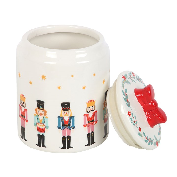 Nutcracker Storage Jar with Bow N/A