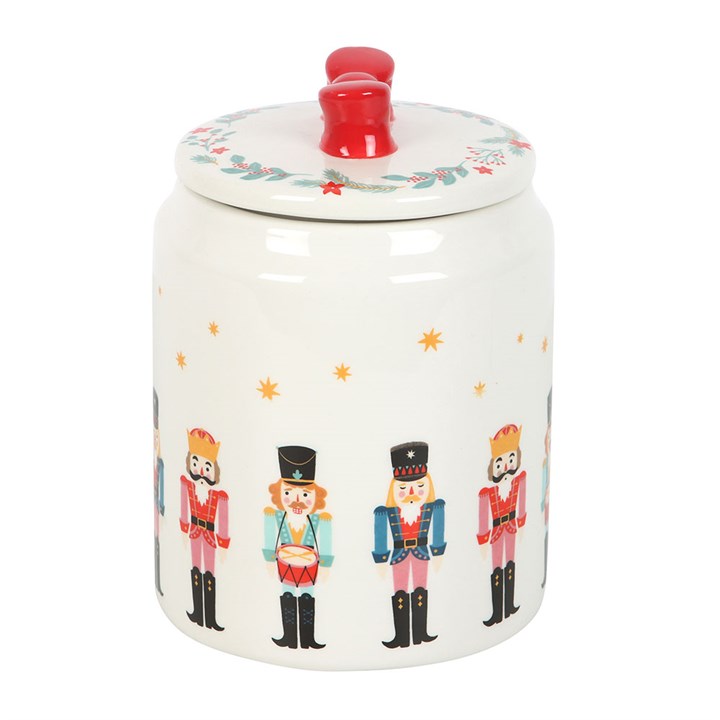 Nutcracker Storage Jar with Bow N/A