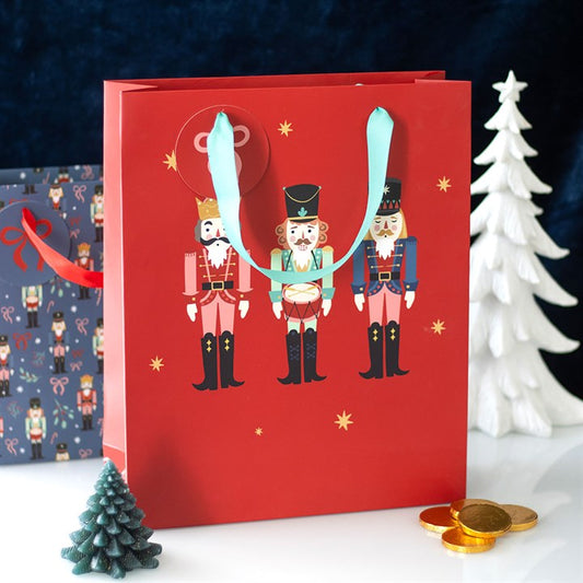 23cm Red Nutcracker Gift Bag N/A