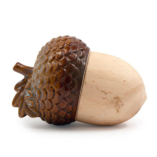 14cm Wooden Acorn Ornament N/A