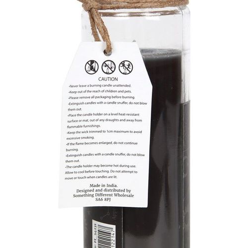 Opium 'Protection' Spell Tube Candle Back White Black