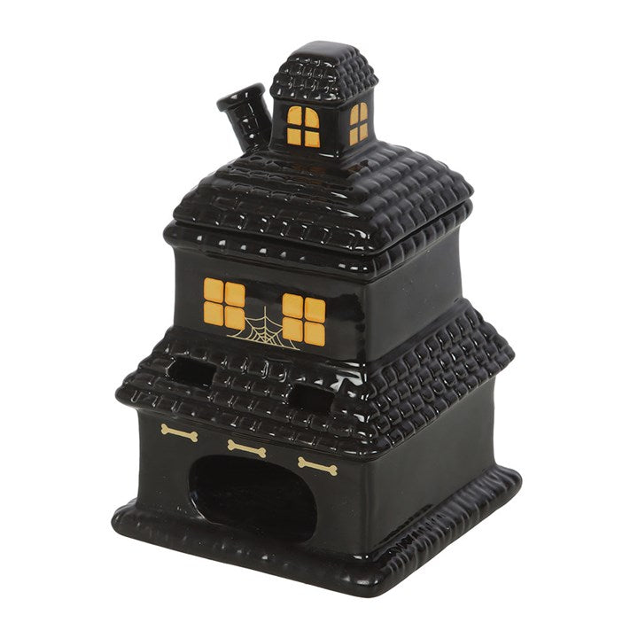 Black Haunted House Oil Burner and Wax Warmer N/A