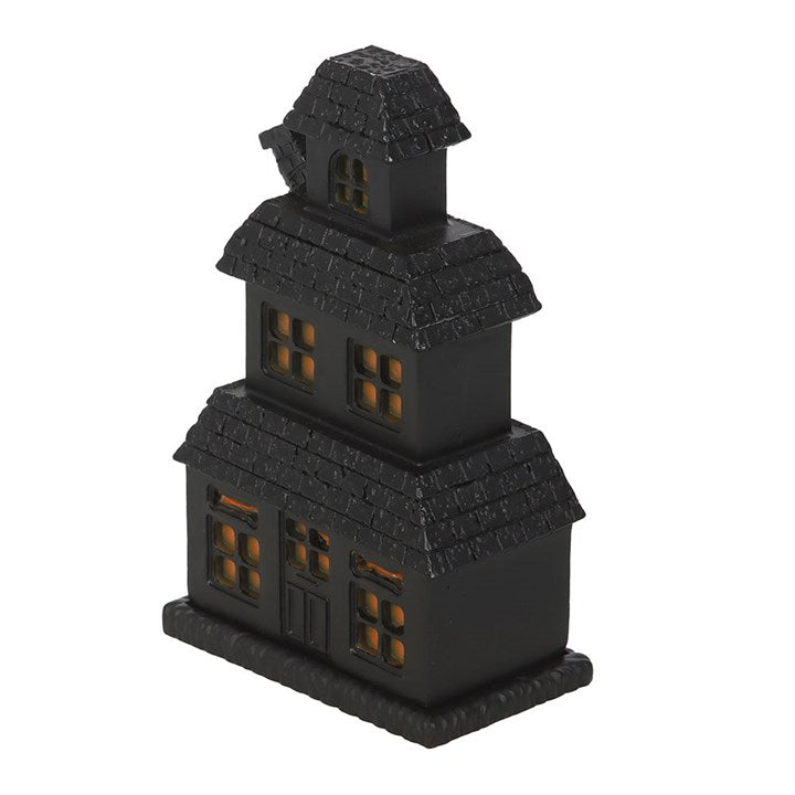 Black Haunted House Incense Cone Holder N/A