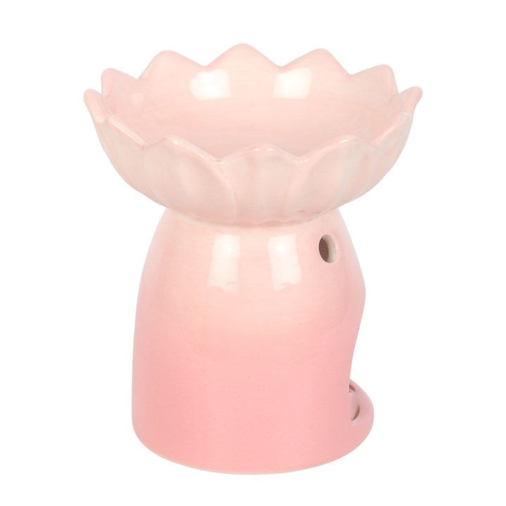 Pink Water Lily Oil Burner and Wax Warmer N/A